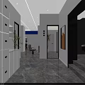 Stylish Modern Blue And White Beauty Hair Salon Interior Design With Professional Styling Chairs