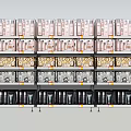 Well Organized Supermarket General Merchandise Display With Daily Necessities Cosmetics And Food Products On Shelves