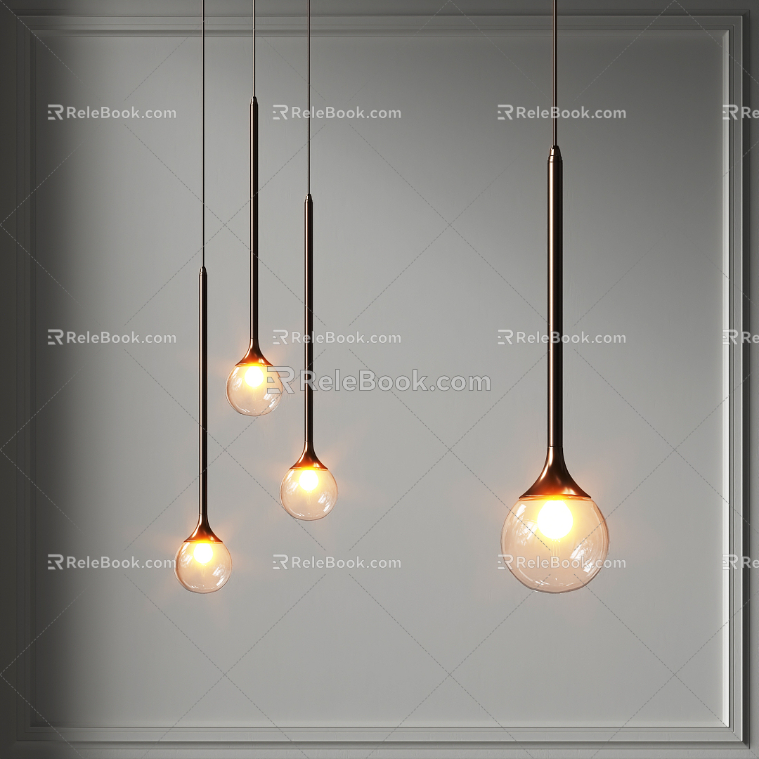 Modern chandelier metal chandelier 3d model