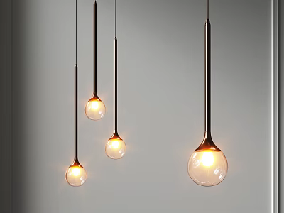 Modern chandelier metal chandelier 3d model