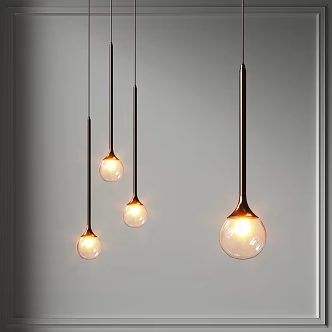 Modern chandelier metal chandelier 3d model