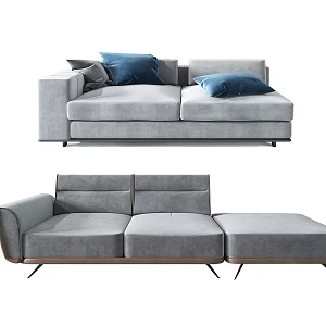 Modern Combination Sofa Double Sofa 3d model