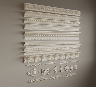 French plaster line 3d model