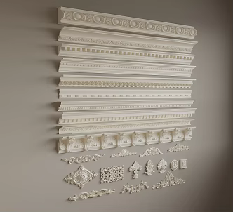 French plaster line 3d model