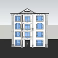 Three Story Detached Villa With Modern Exterior Balconies Large Windows And Trees Around
