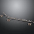 Architectural Great Wall Model With Winding Structure And Stone Watchtowers