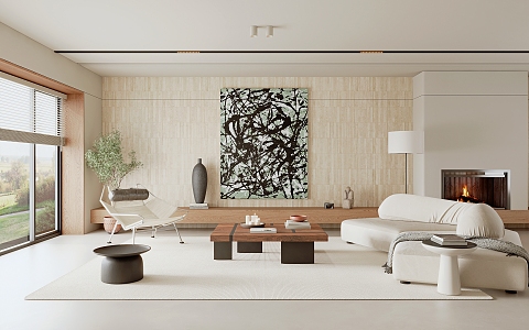 modern living room 3d model