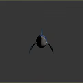 Blue Whale Game Movie Character With Glowing White Spots And Shiny Appearance