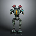 Mech Warrior Mech Soldier Machine Battlearm Mechanical Battlearm Machine Fighter Robot 3d model