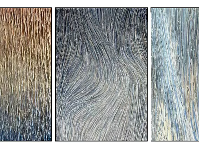 Decorative Textured Patterns With Brown Gray And Light Blue Wavy Lines 3d model
