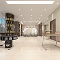 Modern Restaurant Interior Featuring Open Layout Pendant Lights Dining Tables And Marble Floor