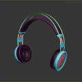 Stylish Black And Turquoise Headphones With Adjustable Headband And Soft Ear Pads