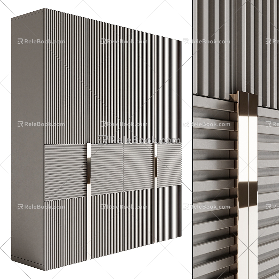 Modern wardrobe large wardrobe 3d model