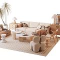 Modern Sofa Coffee Table Combination Sofa Coffee Table 3d model