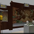 Aerial Planning of Architectural Structure With Golden Curved Roof Green Flower Fields And Pedestrian Pathways