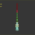 Tall Red And White Striped Communication Tower With Antenna And Metal Base