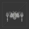 Game Movie Character Mechanical Robot With Red Orange Color Scheme And Armored Design