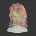 White Human Head Mannequin With Natural Blonde Wavy Short Hair Wig