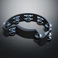 Professional Black Tambourine With Shiny Metal Jingles For Musical Instruments And Percussion