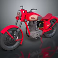 Red Stylish Vintage Yamaha Motorcycle Featuring Classic Design Black Tires Leather Seat