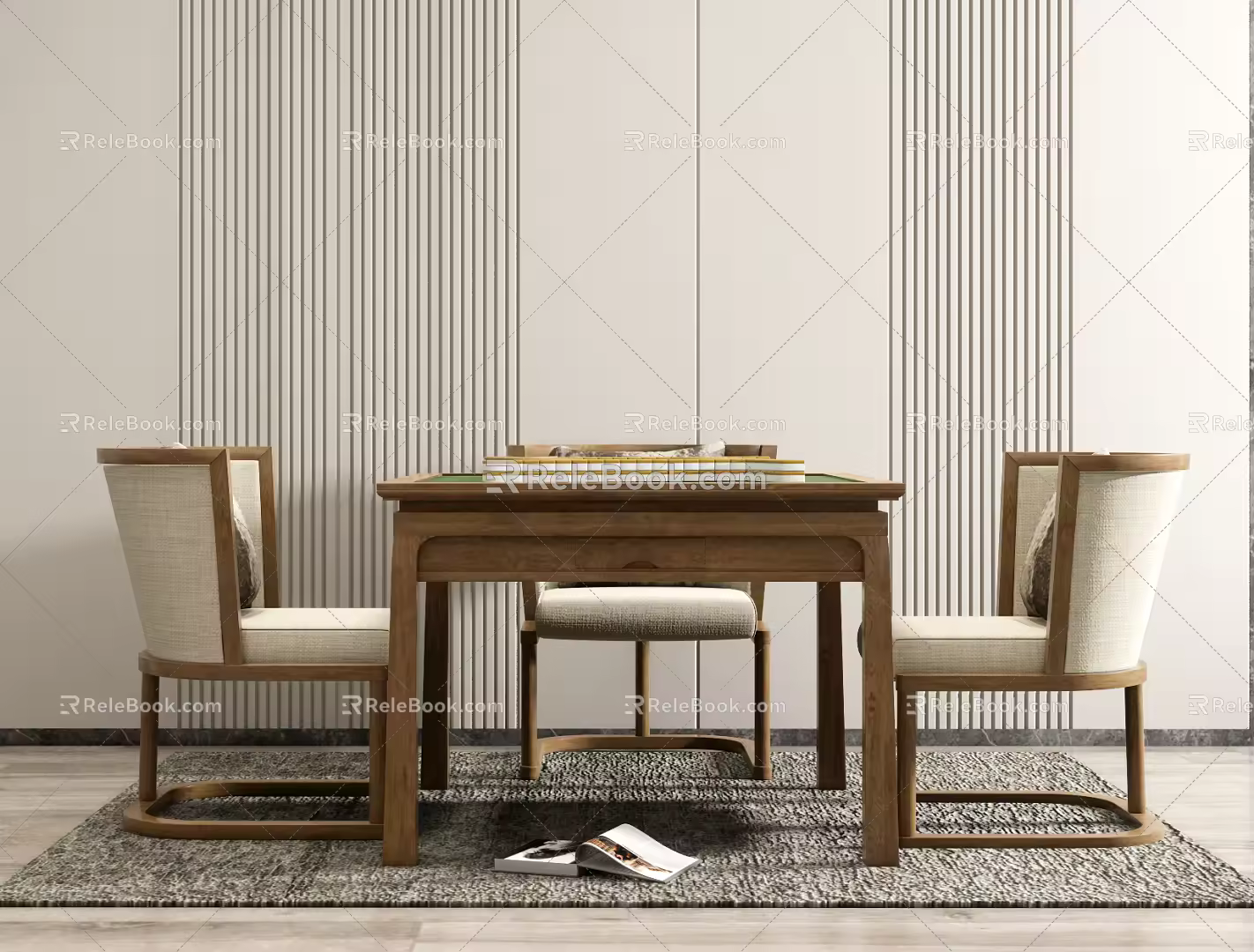 New Chinese Mahjong Table Mahjong Table Combination 3d model
