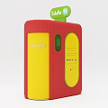 Colorful Red Yellow Portable Toilet Cabins With Toilet Signs And User