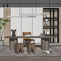 Modern study 3d model