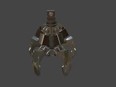 Industrial Metal Mechanical Gripper With Multi Jaw Structure And Bolts 3d model