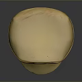 Beige Uniform Cap With Red Band For Classic Character Costume Accessory