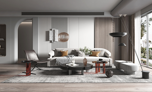 modern living room 3d model