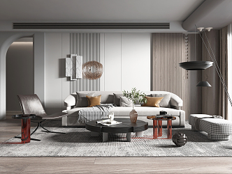 modern living room 3d model