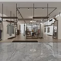 Bukhara Clothing Store Interior With Mannequins Hanging Clothes Display Racks Chandeliers And Marble Floors