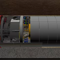 Industrial Tunnel Boring Machine With Cylindrical Structure And Internal Yellow Machinery For Underground Construction