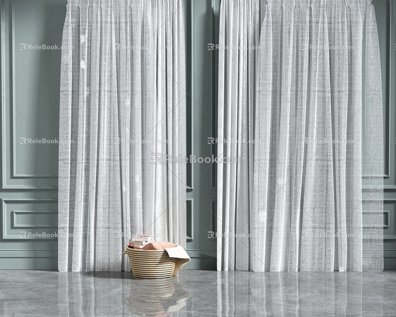 Modern Curtains 3d model