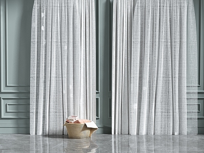 Modern Curtains 3d model