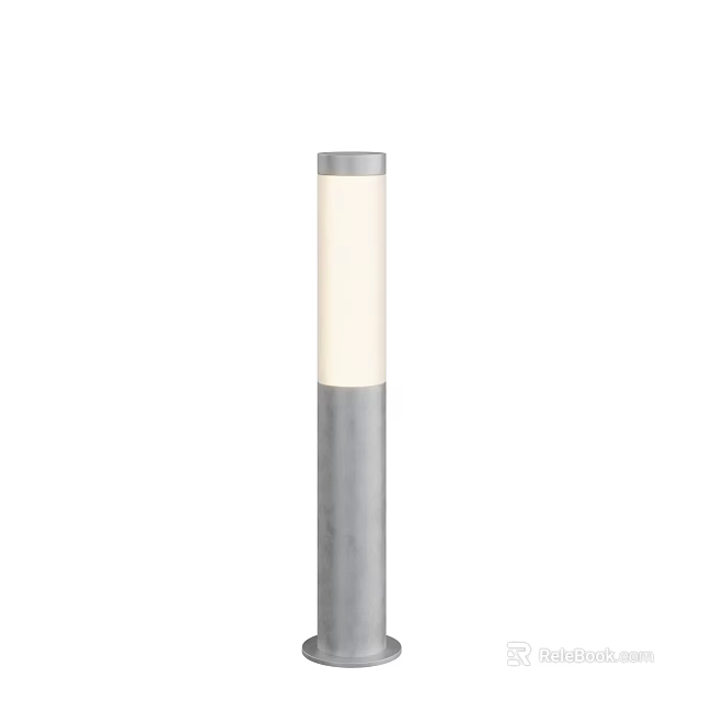 Modern Minimalist Outdoor Light Pillar With Concrete Finish For Garden Illumination 3d model 