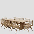 Light Wood Minimalist Dining Chairs With Slat Back Design In Modern Dining Space