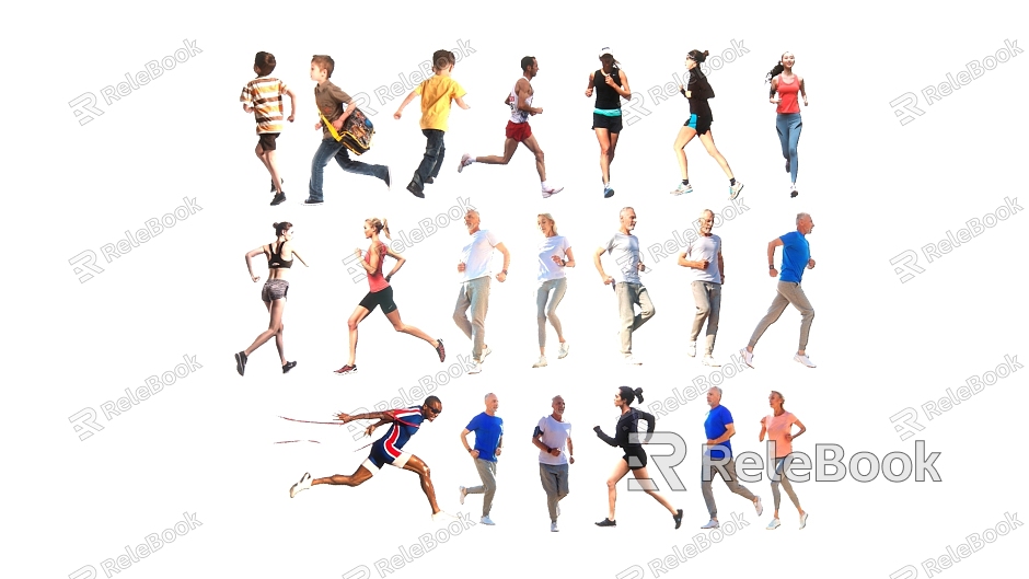 2D Running Sports Figure model