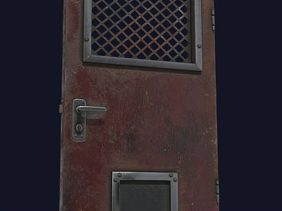 Door gate iron door security door 3d model