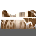 Elegant Modern Wooden Wall Decor With Wavy Striped Patterns And Texture 3d model