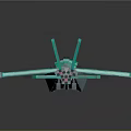 Modern Green Passenger Aircraft Model With Sleek Wings And Detailed Cockpit Design