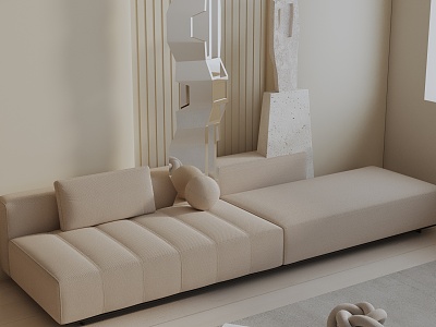 Modern three-seat sofa model