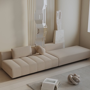 Three-seat sofa 3d model