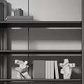 New Chinese-style Bookshelf Decorative Shelf Bookcase Combination 3d model