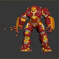Red Iron Man Mech With Yellow Details Mechanical Arms And Powerful Design
