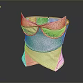 Women's Light Pink Fashionable Corset With Cross Wrap Design And Cup Structure
