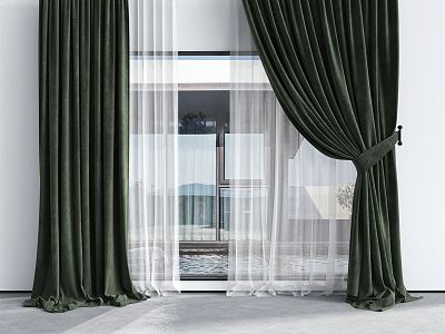 Modern Curtains 3d model