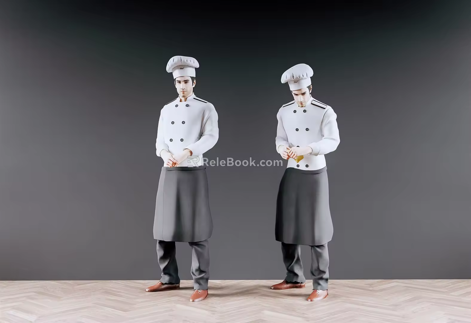 Modern Man Figure Restaurant Chef Action Man Chef Figure Chef 3d model