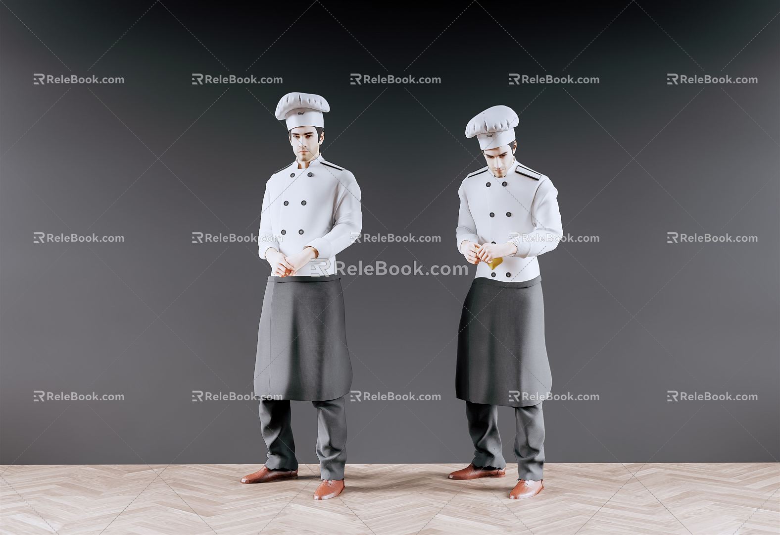 Modern Man Figure Restaurant Chef Chef Action Man Chef Figure Chef 3d model