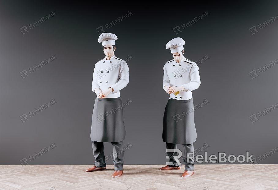 Modern Man Figure Restaurant Chef Chef Action Man Chef Figure Chef model